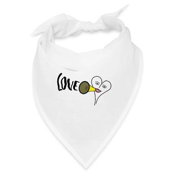 love megaphone heart valentine - Bandana - Weiß - Vorne