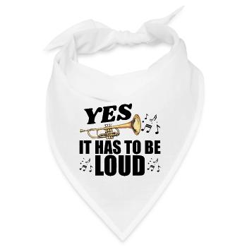 Trompeter Spieler Männer Frauen Trompeter Gag Trompete - Bandana - Weiß - Vorne
