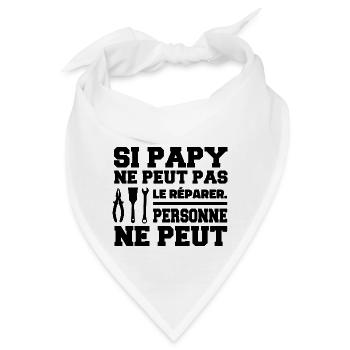 Opa - wenn Opa es nicht reparieren kann - Bandana - Weiß - Vorne