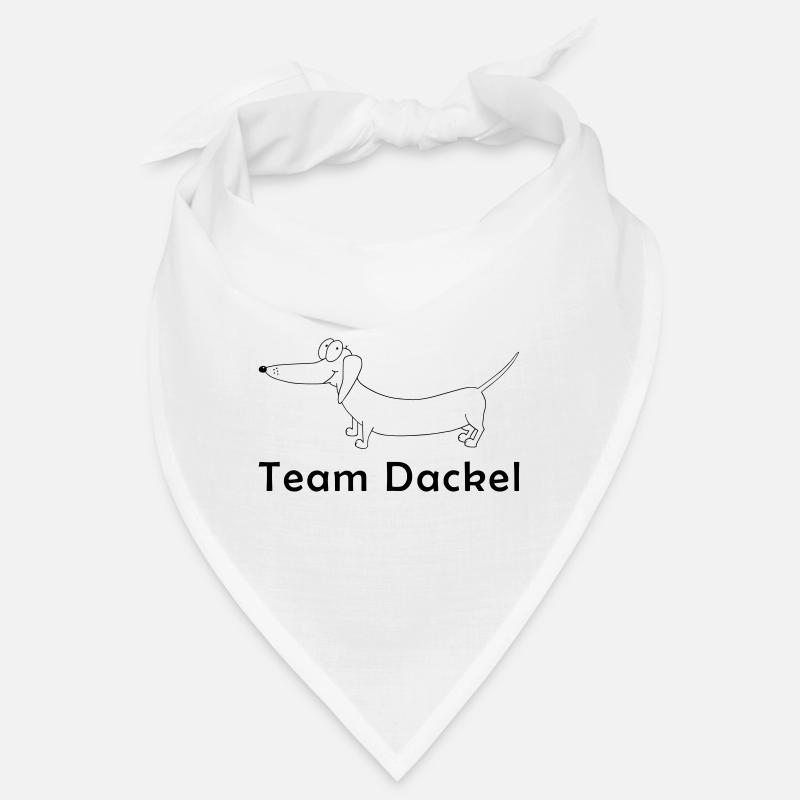 Équipe Teckel Contour Vecteur Teckel - Bandana - blanc