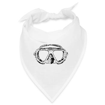 Vintage Vector Tauchermaske - Bandana - Weiß - Vorne