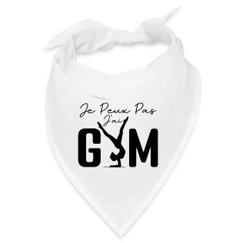 Ich kann kein Fitnessstudio haben | Gymnastik-Geschenk | Fitnessstudio - Bandana - Weiß - Vorne