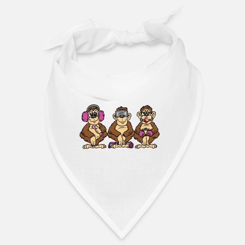 BDSM 3 Affen Affen Versaute sensorische Entbehrung Bandana