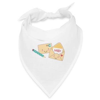 2 Briefe mit Stift - Bandana - Weiß - Vorne