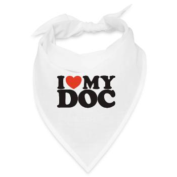 I love My doc Herz Shirt - Bandana - Weiß - Vorne