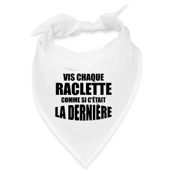 Raclette, Käse, Schmelzkäse - Bandana - Weiß - Vorne