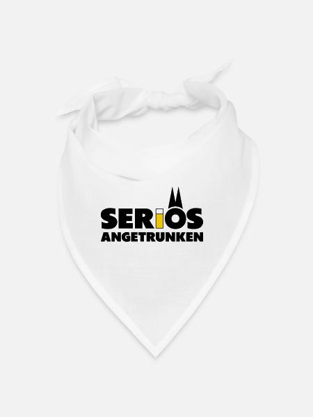 Seriös angetrunken mit Kölsch - Bandana - Weiß - Vorne