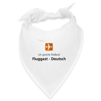 Fluggast Deutsch - Bandana - Weiß - Vorne