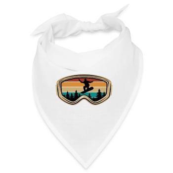 Snowboard, Halfpipe, Wintersport, Skiurlaub - Bandana - Weiß - Vorne