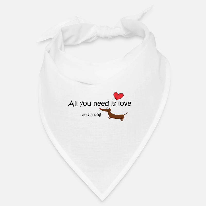 Teckel comique mignon avec dicton - Bandana - blanc