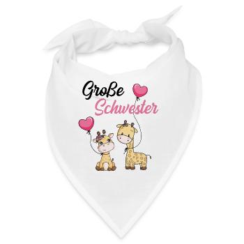 Große Schwester Giraffe - Bandana - Weiß - Vorne