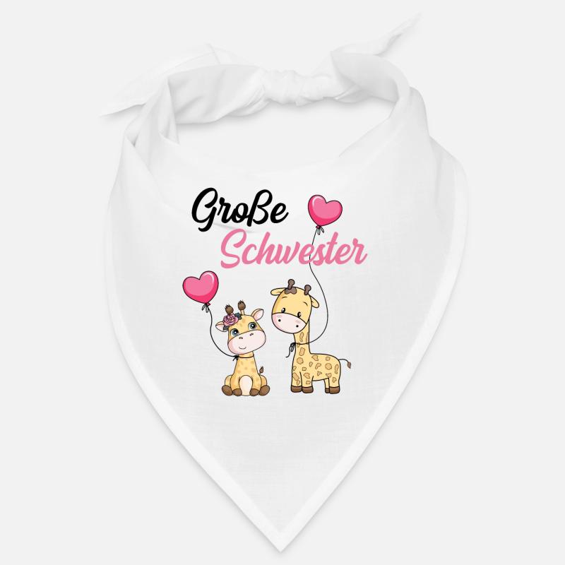 Große Schwester Giraffe - Bandana - Weiß