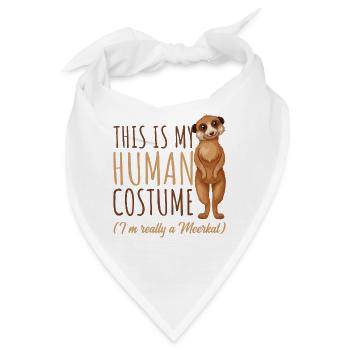 Erdmännchen - Bandana - Weiß - Vorne