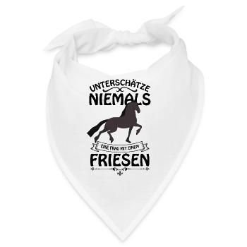 Friese Pferd - Bandana - Weiß - Vorne