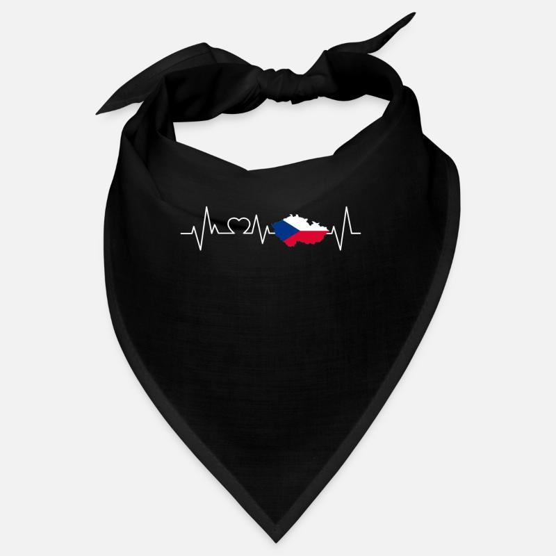 République tchèque battement de coeur drapeau amour Bandana
