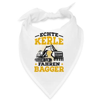 Baggerfahrer - Bandana - Weiß - Vorne