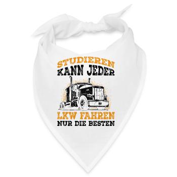 LKW Fahrer - Bandana - Weiß - Vorne