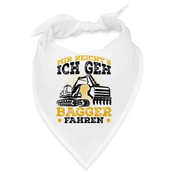 Baggerfahrer - Bandana - Weiß - Vorne