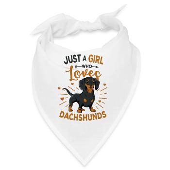 Dackel - Bandana - Weiß - Vorne