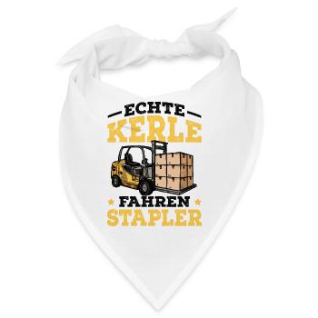 Staplerfahrer - Bandana - Weiß - Vorne
