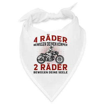 Motorrad - Bandana - Weiß - Vorne