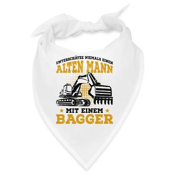 Baggerfahrer - Bandana - Weiß - Vorne