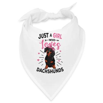 Dackel - Bandana - Weiß - Vorne