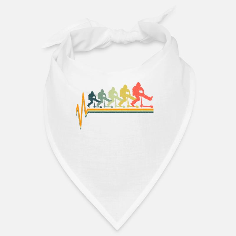 Scooter Stunt Retro Roller Geschenk Kinder - Bandana - Weiß