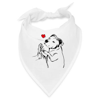 Pitbull - Bandana - Weiß - Vorne