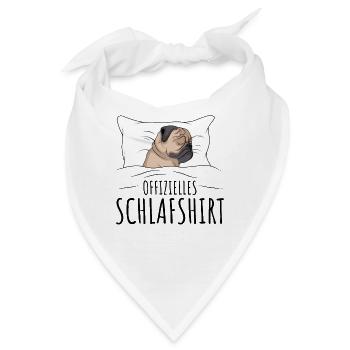 Mops - Bandana - Weiß - Vorne