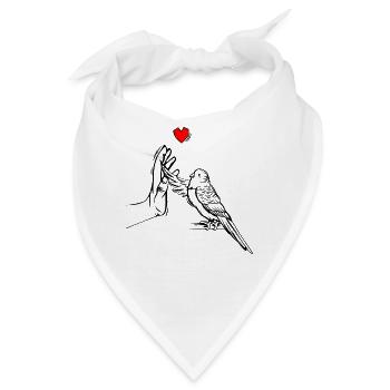 Wellensittich - Bandana - Weiß - Vorne