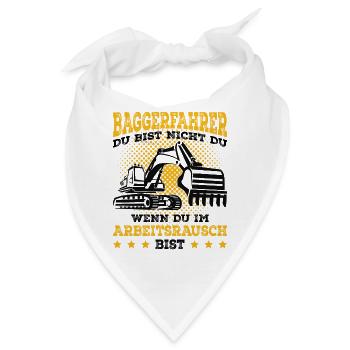 Baggerfahrer - Bandana - Weiß - Vorne