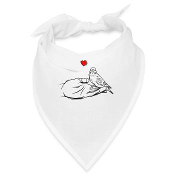Wellensittich - Bandana - Weiß - Vorne