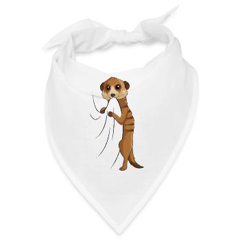 Erdmännchen - Bandana - Weiß - Vorne