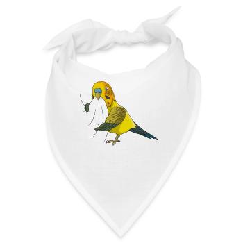 Wellensittich - Bandana - Weiß - Vorne