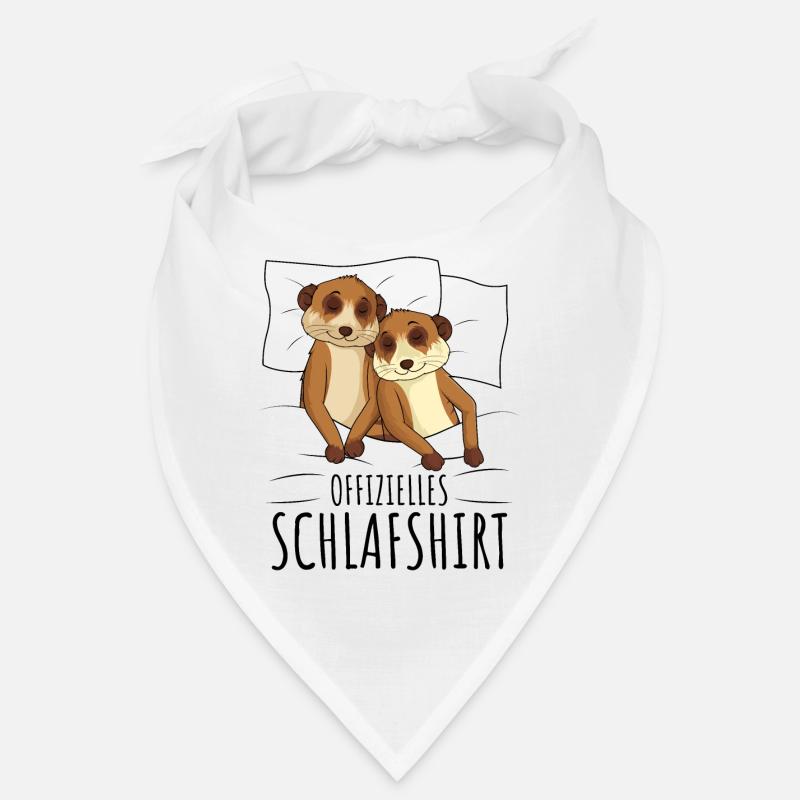 Erdmännchen - Bandana - Weiß