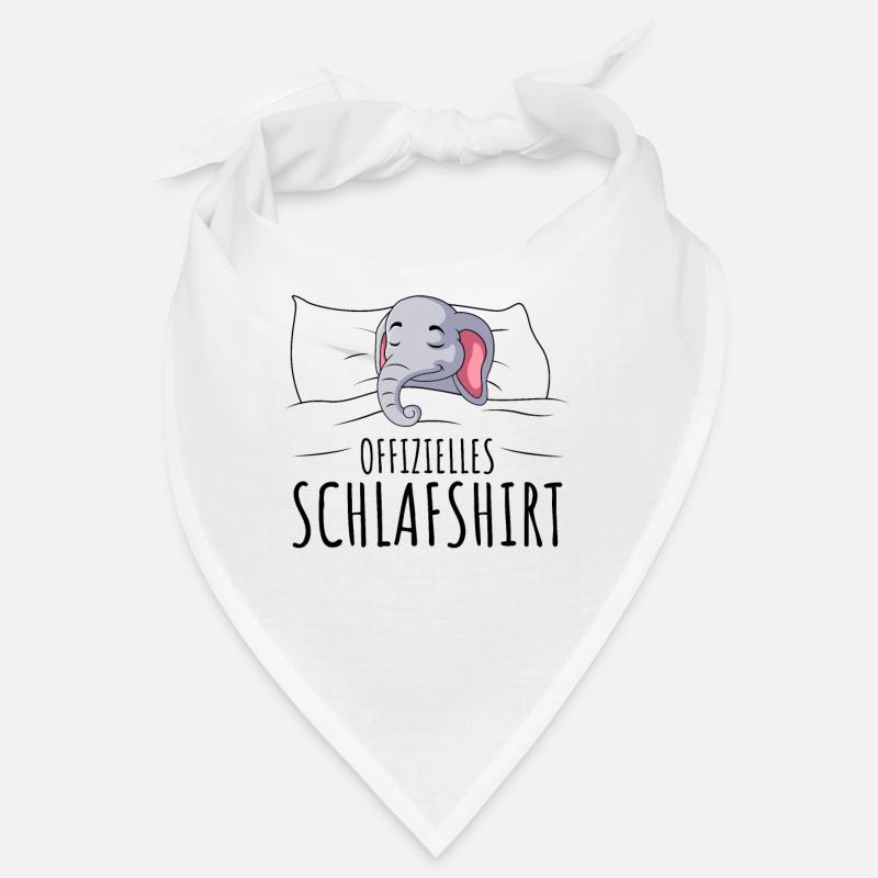 Elefant - Bandana - Weiß