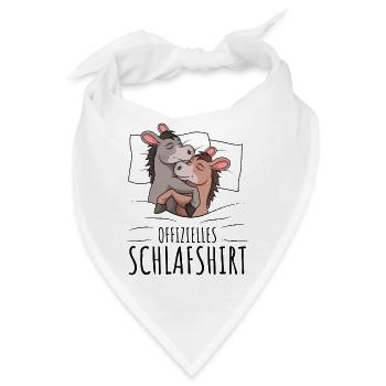Esel Schlafshirt - Bandana - Weiß - Vorne