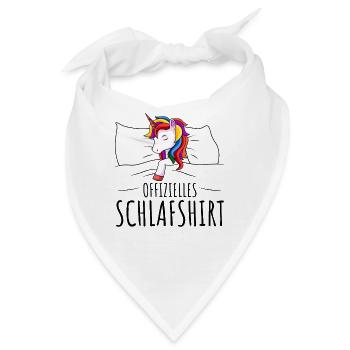 Einhorn Schlafshirt - Bandana - Weiß - Vorne