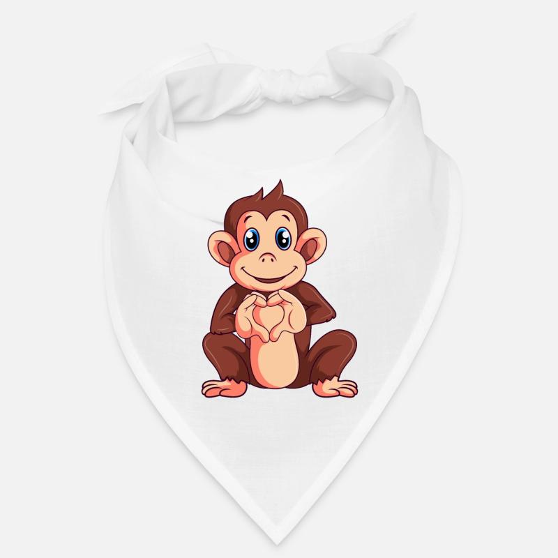 Affen Liebhaber Mädchen Jungen Kinder Bandana