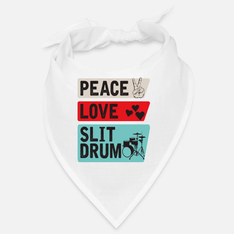Peace Love Slit Drum African Slit Drum Bandana