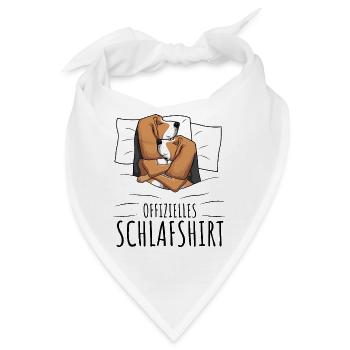 Basset Hound - Bandana - Weiß - Vorne