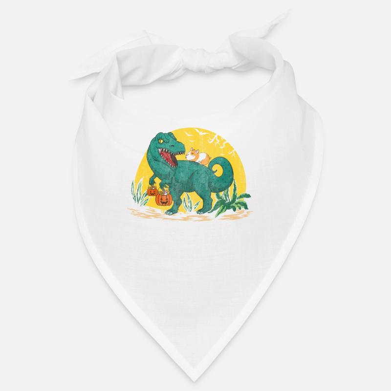 Funny Hamster Above T-Rex Halloween Bandana