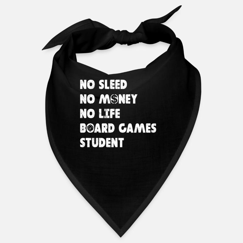 Pas de sommeil pas d’argent pas de vie Jeux de société Dés d’étudiants Bandana