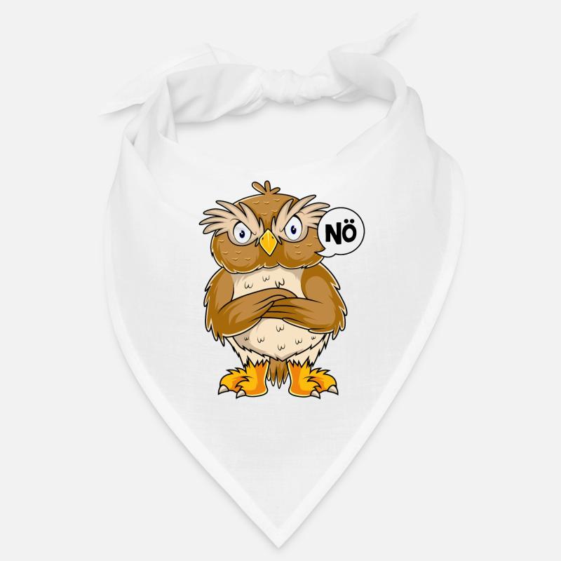 Eulen Nö Kinder Jungen Mädchen Eule - Bandana - Weiß