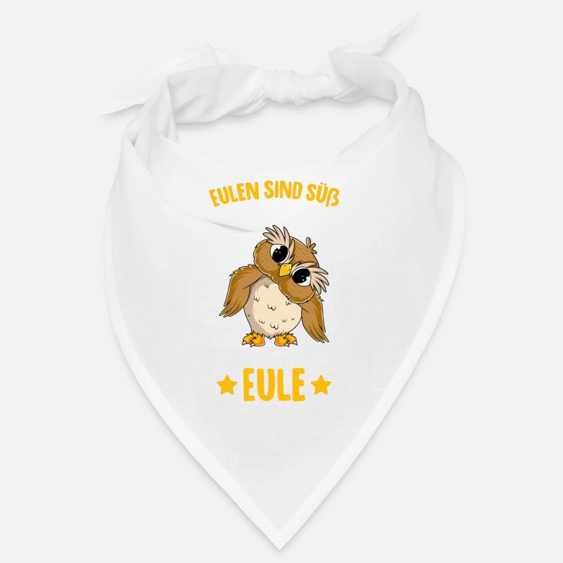 Eulen sind süß Kinder Mädchen Eule - Bandana - Weiß
