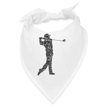 Golf Golfer Golfspieler Männer Kinder - Bandana - Weiß - Vorne
