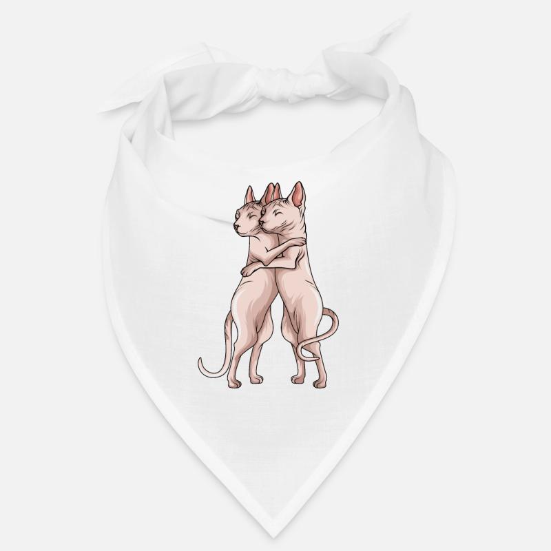 Chat Sphynx Chat Sphinx sans poils Bandana