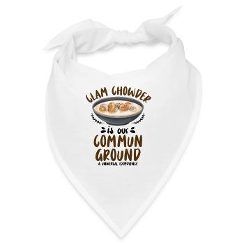 Clam Chowder is our commun ground - Bandana - Weiß - Vorne
