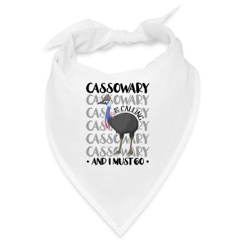 Cassowary Is Calling And I Must Go - Bandana - Weiß - Vorne